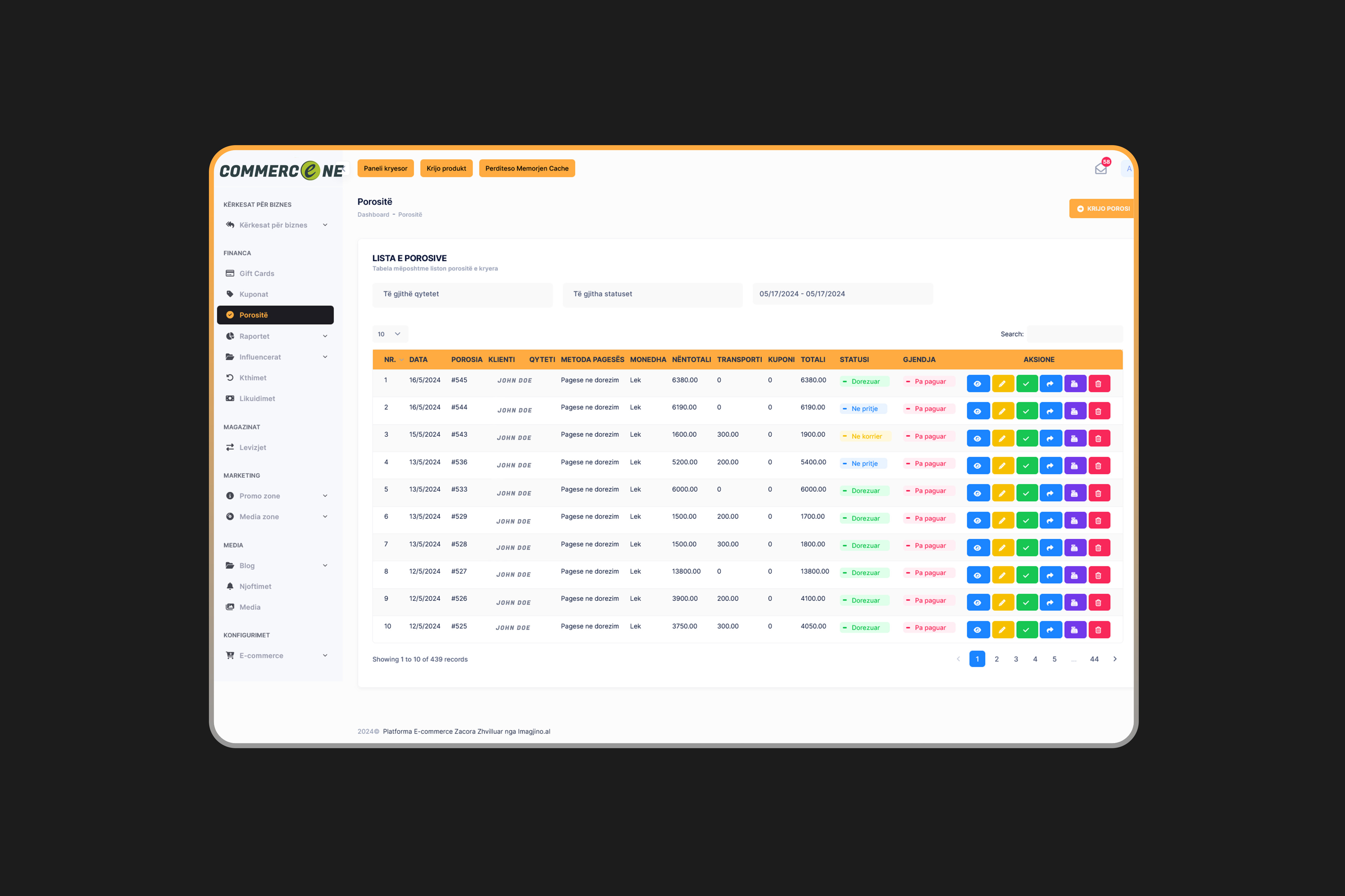 Platformë shitjesh online Commerce One Saas